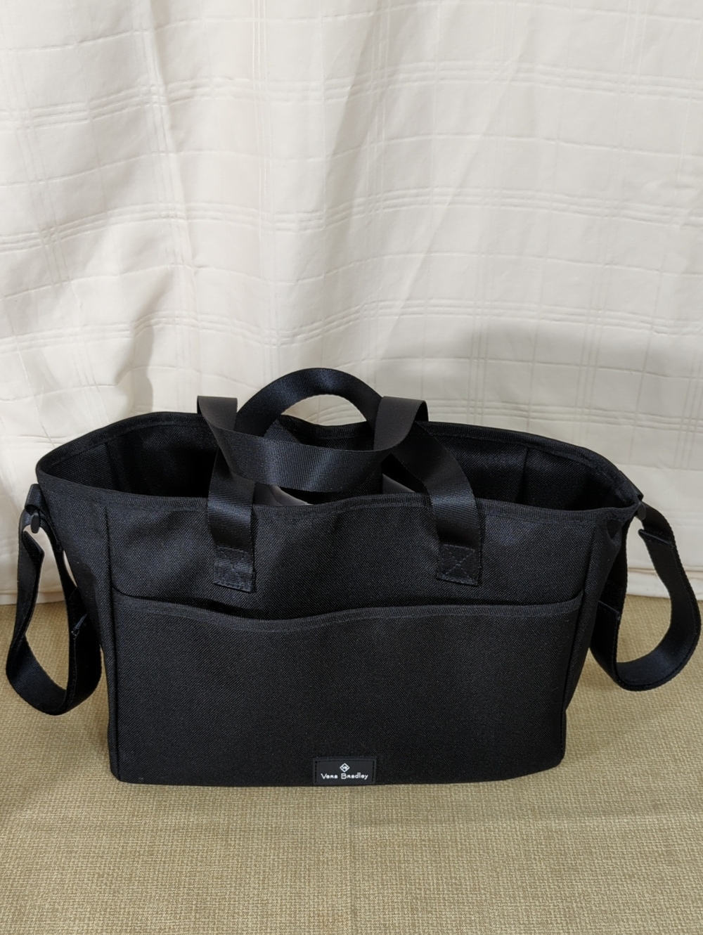 Vera Bradley Lighten Up Everything Organizer Black Bag